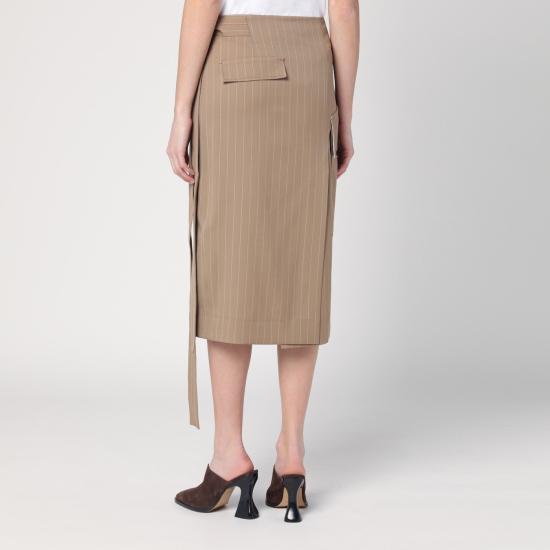 25SS 빅토리아 베컴 미디 스커트 1125WSK006039AWO Beige - VICTORIA BECKHAM