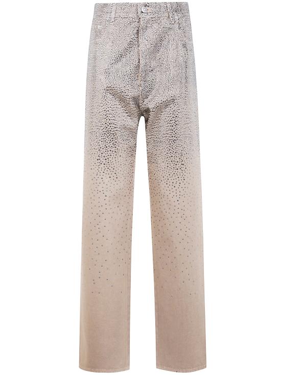 25FW 골든구스 그라디언트 스와로브스키 이펙트 코튼 팬츠 GWP00844 P002075 15184 15184 PALE KHAKI