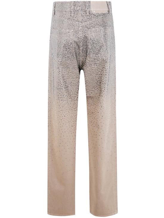 25FW 골든구스 그라디언트 스와로브스키 이펙트 코튼 팬츠 GWP00844 P002075 15184 15184 PALE KHAKI - GOLDEN GOOSE