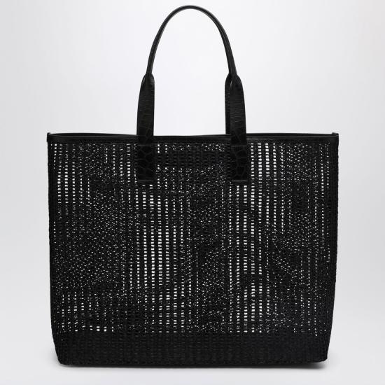 25SS 돌체앤가바나 Woven mesh and calfskin 쇼퍼백 BM2453A9O94 Black - DOLCE & GABBANA