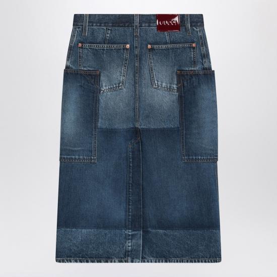 25SS 구찌 데님 스커트 814506XDC7X Blue - GUCCI
