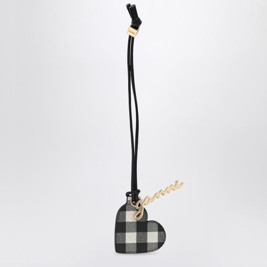 25FW 가니 보우 하트 미러 참 A67625898 Black - GANNI