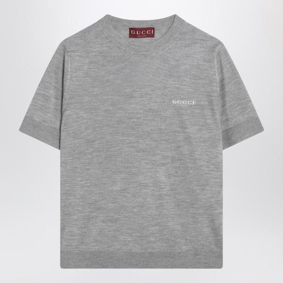  구찌 인타르시아 캐시미어 실크 탑  836747XKEWC Black