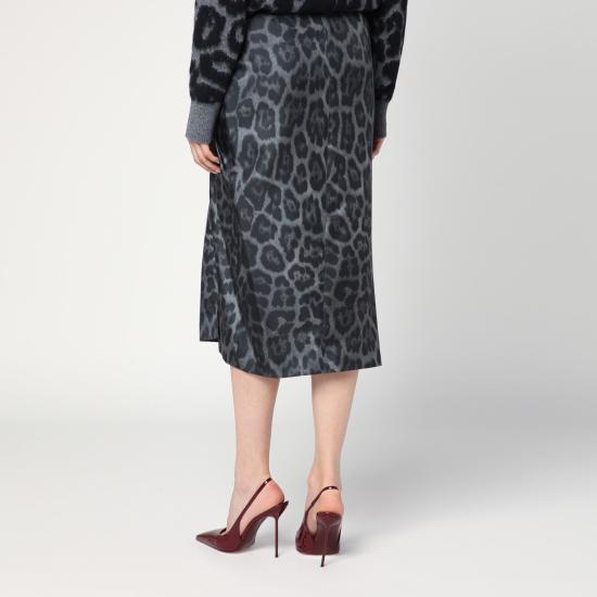 25FW 스텔라 맥카트니 미디 스커트 6301463GS225 Grey - STELLA MCCARTNEY