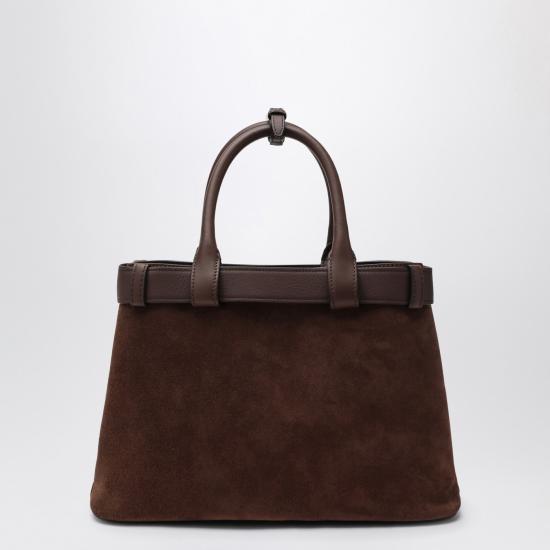25FW 프라다 버클 미디엄 스웨이드 핸드백 1BA434OBO2C4S Brown - PRADA