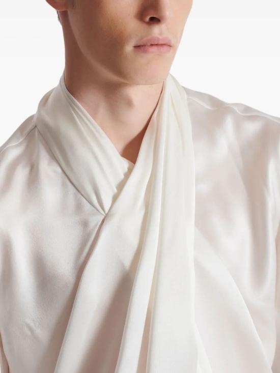 25FW 발망 긴팔 셔츠 FH1HU335SE95 0FA WHITE - BALMAIN