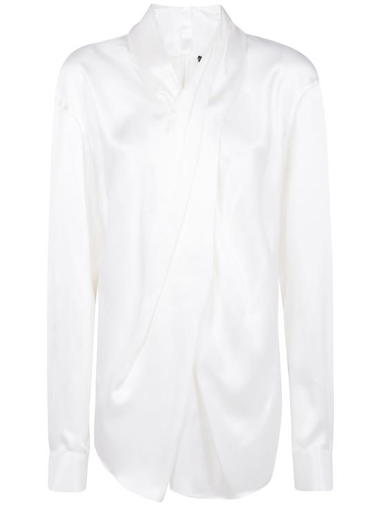 25FW 발망 긴팔 셔츠 FH1HU335SE95 0FA WHITE - BALMAIN