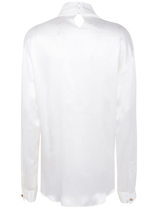 25FW 발망 긴팔 셔츠 FH1HU335SE95 0FA WHITE - BALMAIN