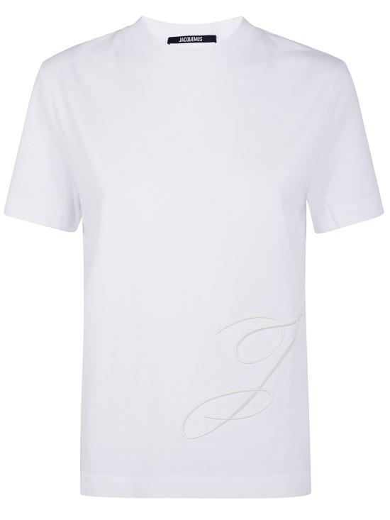 25FW 자크뮈스 반팔 티셔츠 25HTSW00549 AJ00068 100 WHITE