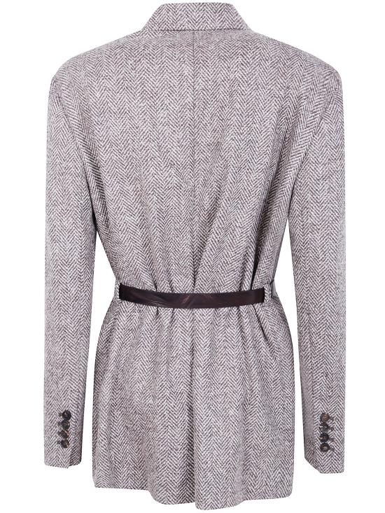 25FW 브루넬로 쿠치넬리 수트 자켓 MG5297599 C136 BEIGE WHITE - BRUNELLO CUCINELLI