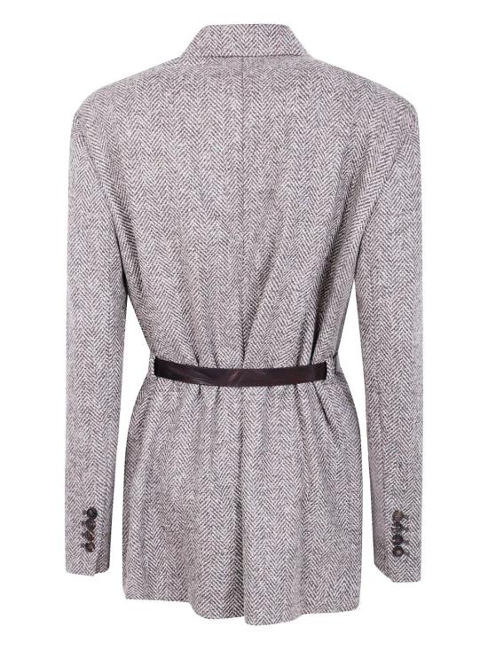 25FW 브루넬로 쿠치넬리 수트 자켓 MG5297599 C136 BEIGE WHITE - BRUNELLO CUCINELLI