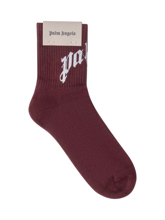 25FW 팜앤젤스 양말 PWRA00BF25FAB001 2803 BURGUNDY OFF WHITE