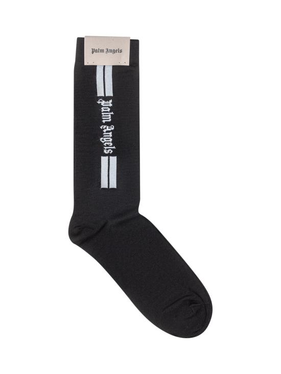 25FW 팜앤젤스 양말 PWRA00EF25FAB001 1003 BLACK OFF WHITE