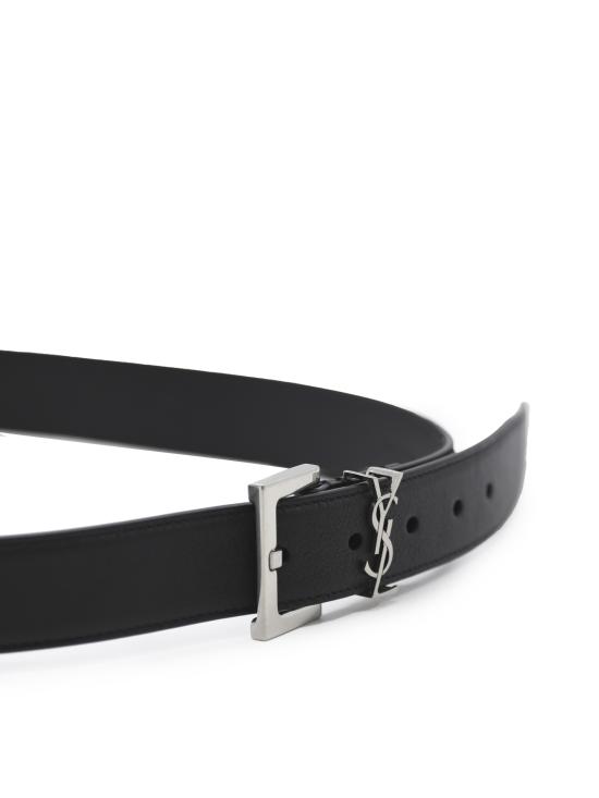25FW 생로랑 모노그램 벨트 634440 BRM0E1000 Black - SAINT LAURENT