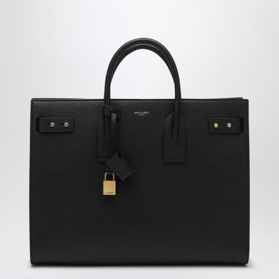 25FW 생로랑 삭 드 주르 씬 라지 백 그레인 레더 631526DTI0W Black