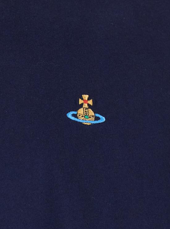 25FW 비비안웨스트우드 클래식 ORB 로고 티셔츠  3G010013J001MK410 Blu - VIVIENNE WESTWOOD