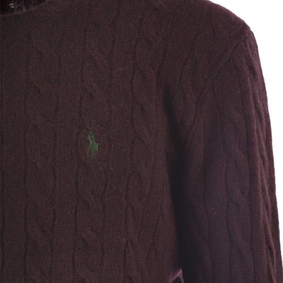 26SS 폴로 랄프로렌 케이블 니트 스웨터 710876762 BORDEAUX - POLO RALPH LAUREN