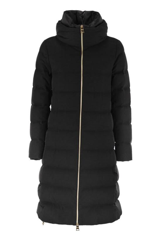 25FW 에르노 캐시미어 실크 새틴 롱 재킷  PI002175D38087 9300 Black