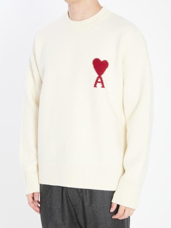 25FW 아미 스웨터 6916222 UKS838 018 154 WHITE - AMI