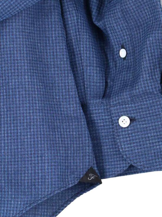 25FW 피나모레 긴팔 셔츠 A5030 MILANO ZANTE2 BLUE - FINAMORE