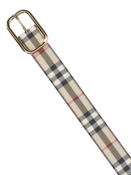 26FW 버버리 체크 골드 버클 8093830 Beige - BURBERRY