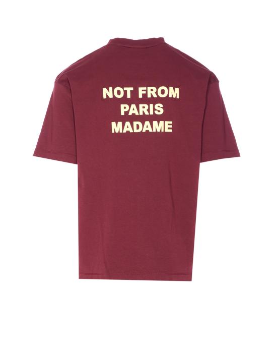 25FW 드롤드무슈 반팔 티셔츠 TS203 CO002WN Red - DROLE DE MONSIEUR