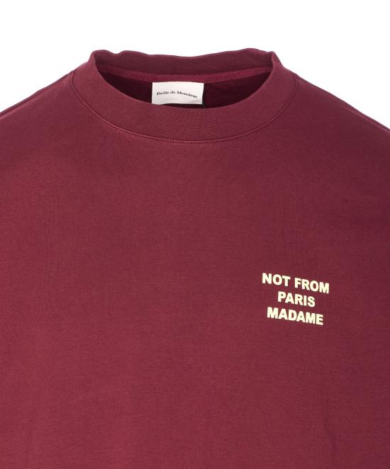 25FW 드롤드무슈 반팔 티셔츠 TS203 CO002WN Red - DROLE DE MONSIEUR