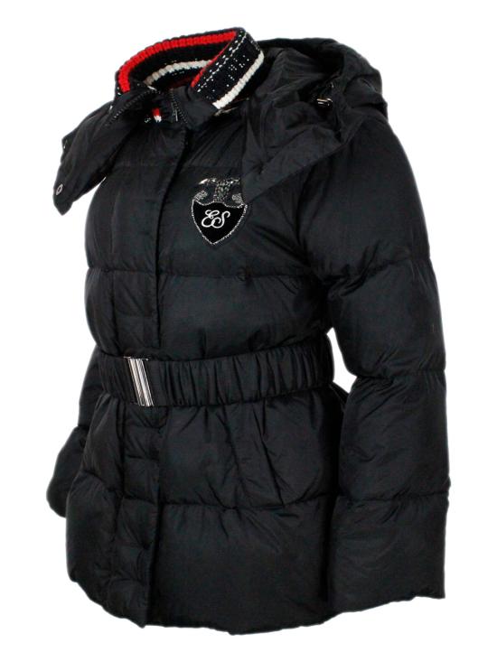 25FW 에르마노 설비노 숏패딩 D350A312 AFV95708 Black - ERMANNO SCERVINO