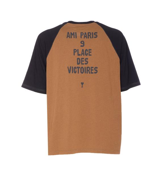 25FW 아미 알렉산드르 마티우시 반팔 티셔츠 HTS350 7262162 Brown - AMI ALEXANDRE MATIUSSI
