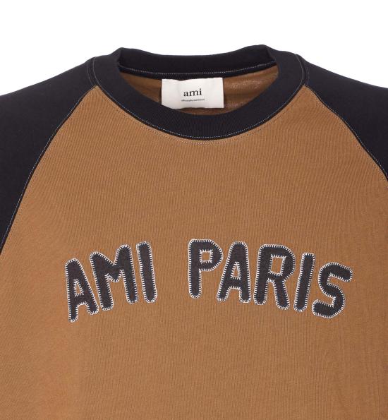 25FW 아미 알렉산드르 마티우시 반팔 티셔츠 HTS350 7262162 Brown - AMI ALEXANDRE MATIUSSI