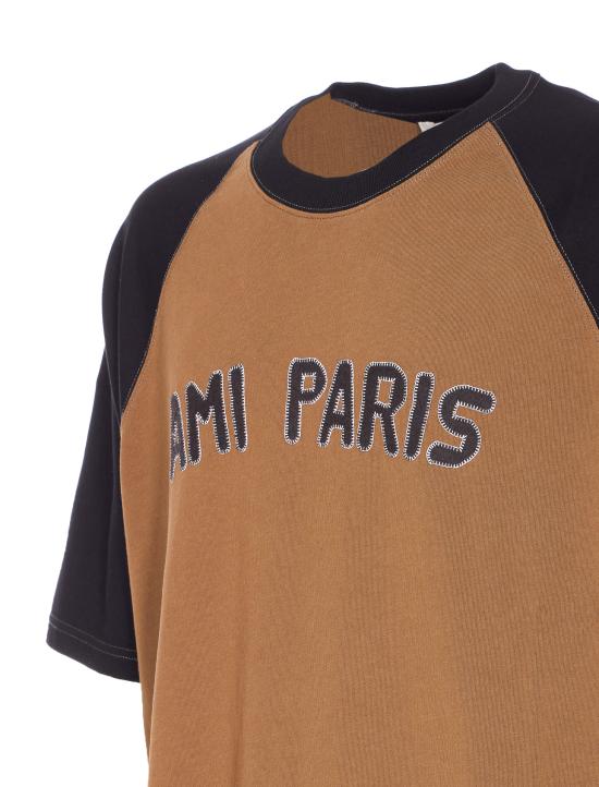 25FW 아미 알렉산드르 마티우시 반팔 티셔츠 HTS350 7262162 Brown - AMI ALEXANDRE MATIUSSI