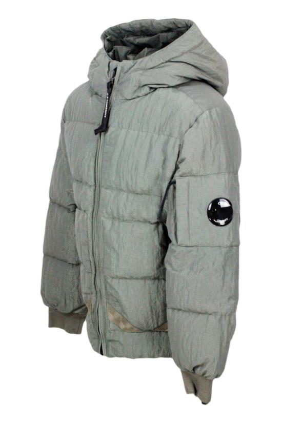 25FW [키즈] 씨피 컴퍼니 패딩 13CKOW007 669 Green - C.P. COMPANY