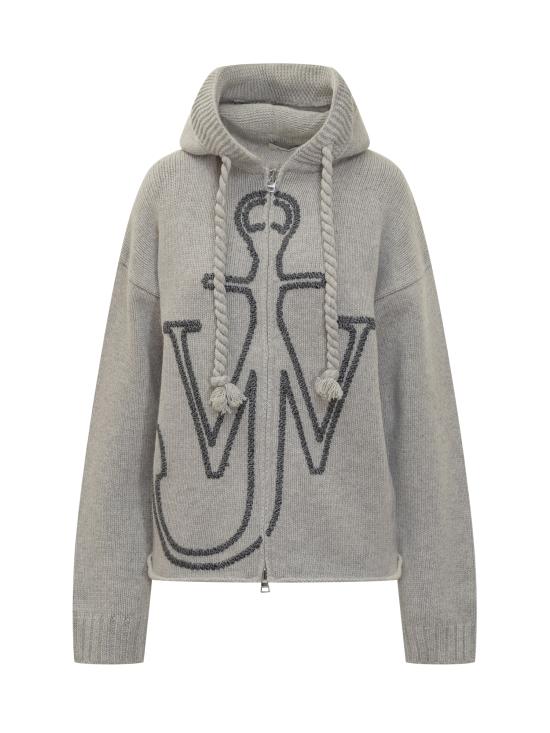 25FW JW앤더슨 긴팔 티셔츠 KW1499YN0412 905 LIGHT GREY MELANGE