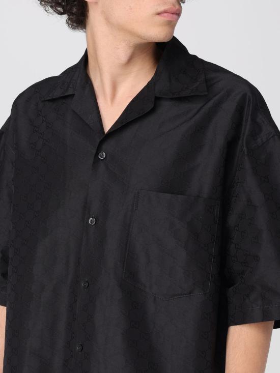 25SS 구찌 반팔 셔츠 819356Z7AM2 1000 Black - GUCCI