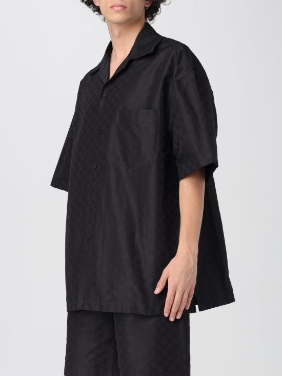 25SS 구찌 반팔 셔츠 819356Z7AM2 1000 Black - GUCCI