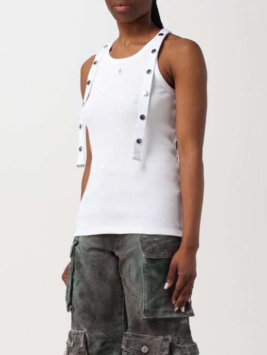  디 아티코 민소매 티셔츠 241WCT229J038 001 White - THE ATTICO