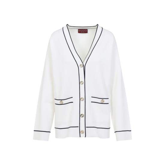 25SS 구찌 가디건 811946XKEHH 9034 WHITEBLUE - GUCCI