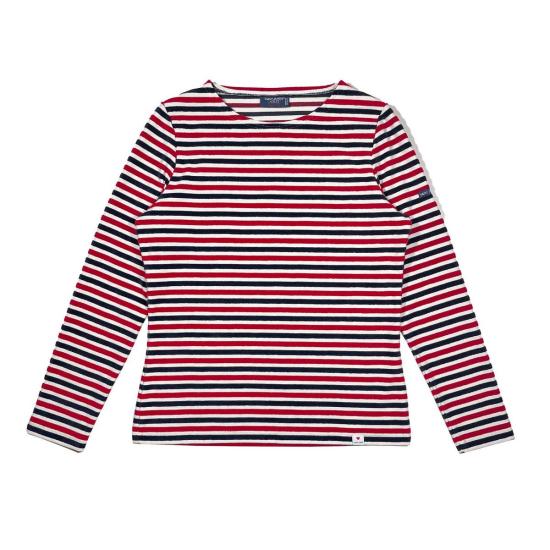  세인트제임스 긴팔 티셔츠 세인트 제임스 메리벨러스 트라이 탑 네이비/레드/크림