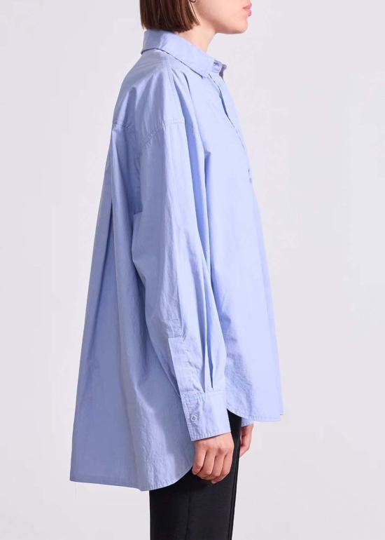  어피스 어파트 반팔 티셔츠 Apiece Apart Aldea 버튼 다운 셔츠 블루 - APIECE APART