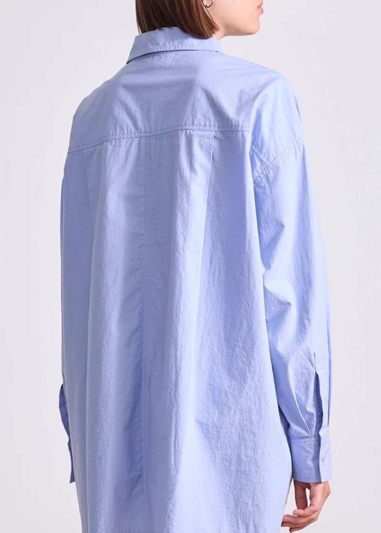  어피스 어파트 반팔 티셔츠 Apiece Apart Aldea 버튼 다운 셔츠 블루 - APIECE APART