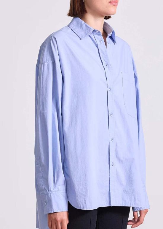  어피스 어파트 반팔 티셔츠 Apiece Apart Aldea 버튼 다운 셔츠 블루 - APIECE APART