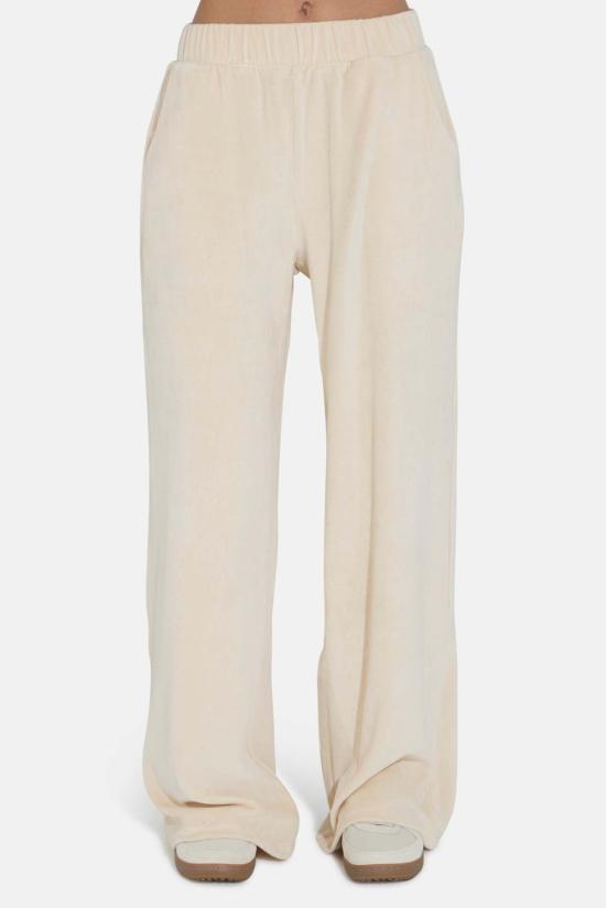  더 타일 클럽 스트레이트 팬츠 타일 클럽 마리 벨루어 팬츠 아이보리 - THE TILE CLUB