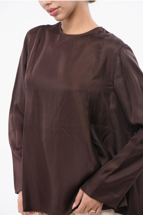  루루 스튜디오 블라우스 ADALYN A0003 Brown - LOULOU STUDIO