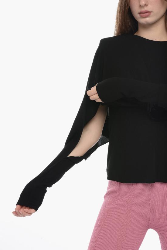  생로랑 블라우스 720676Y7F931000 Black - SAINT LAURENT