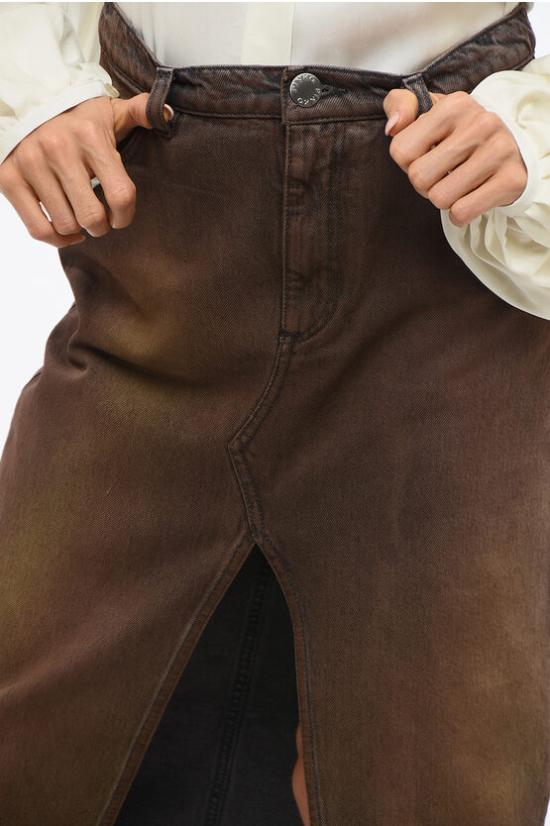  핑코 데님 스커트 103916A22F LH9 Brown - PINKO
