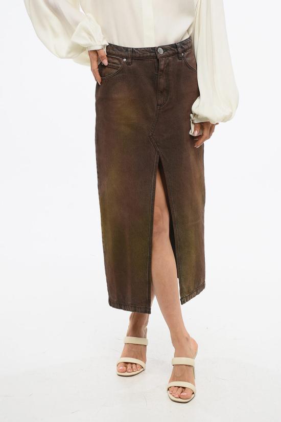  핑코 데님 스커트 103916A22F LH9 Brown