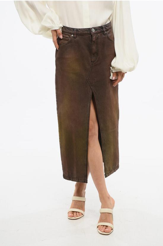  핑코 데님 스커트 103916A22F LH9 Brown