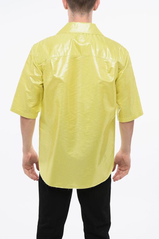  알렉산더 맥퀸 반팔 셔츠 805518 QPAAQ 7110 Yellow - ALEXANDER MCQUEEN