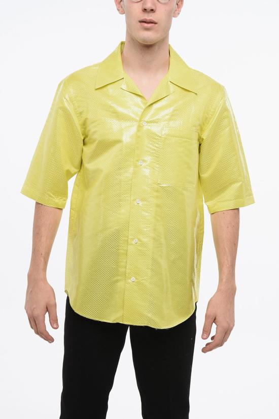  알렉산더 맥퀸 반팔 셔츠 805518 QPAAQ 7110 Yellow