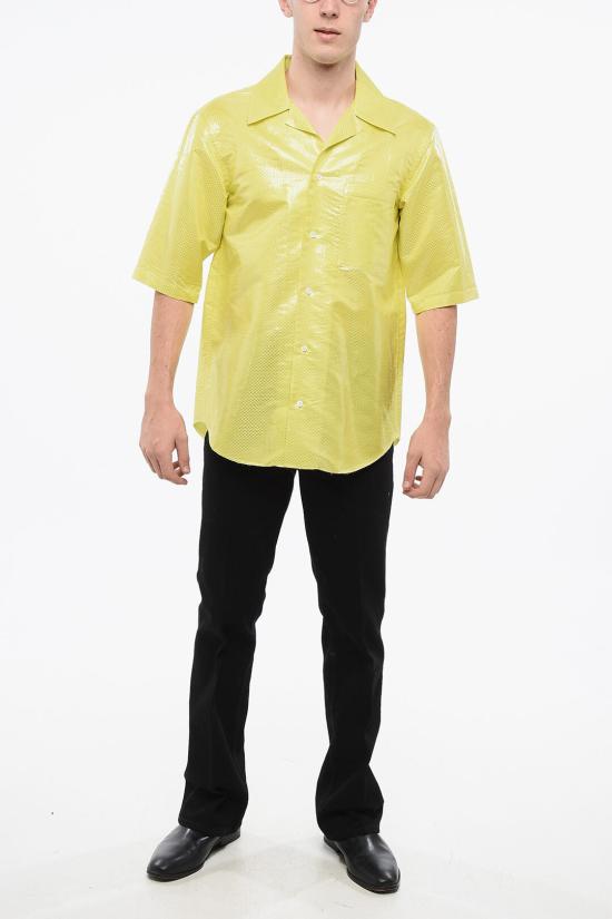  알렉산더 맥퀸 반팔 셔츠 805518 QPAAQ 7110 Yellow - ALEXANDER MCQUEEN